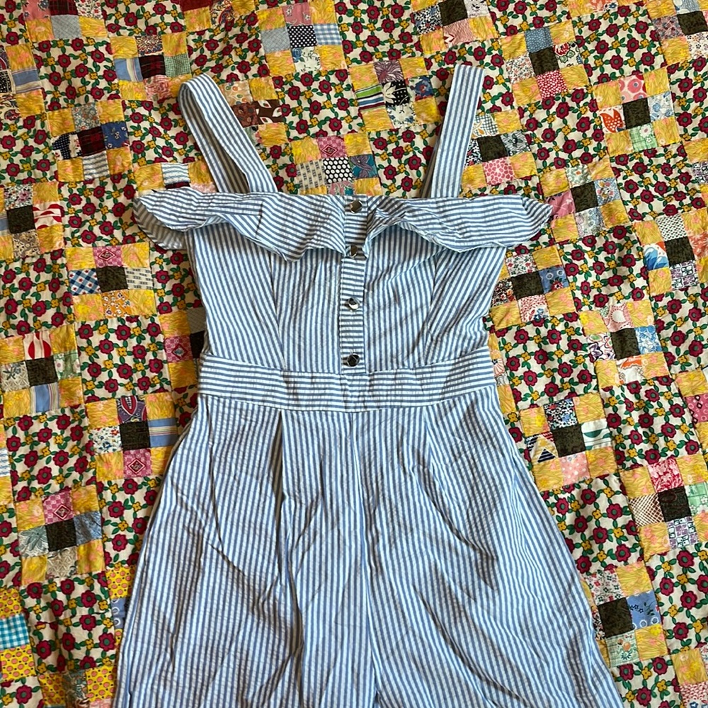 Zara Crinkle Cotton Jumpsuit